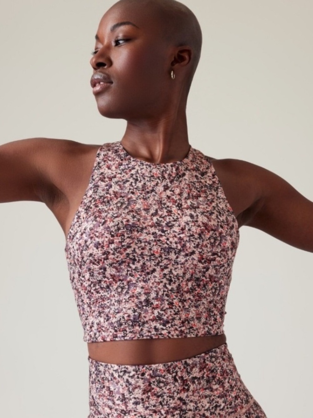 Athleta Conscious crop printed crop top